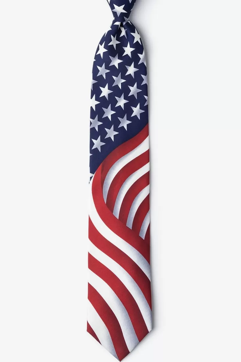 Ties Long May She Wave Navy Blue Tie New