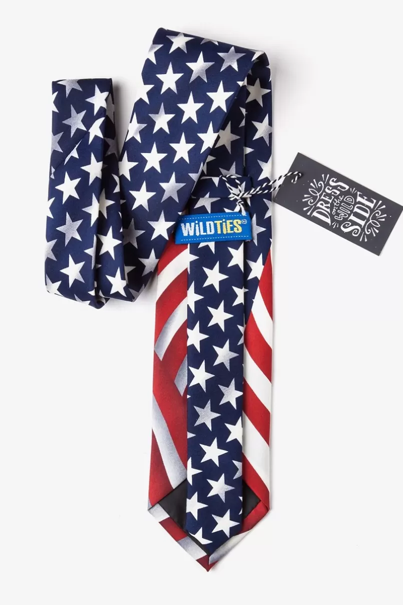 Ties Long May She Wave Navy Blue Tie New