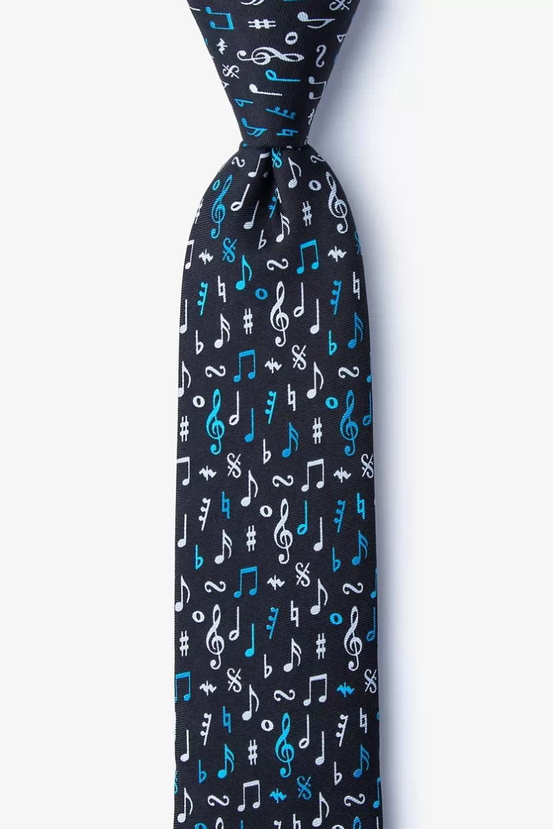 Ties Lookin' Sharp Black Skinny Tie Discount