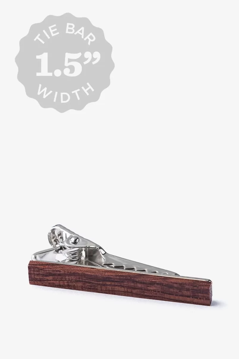 Ties Mahogany Wood Tie Bar Brown New