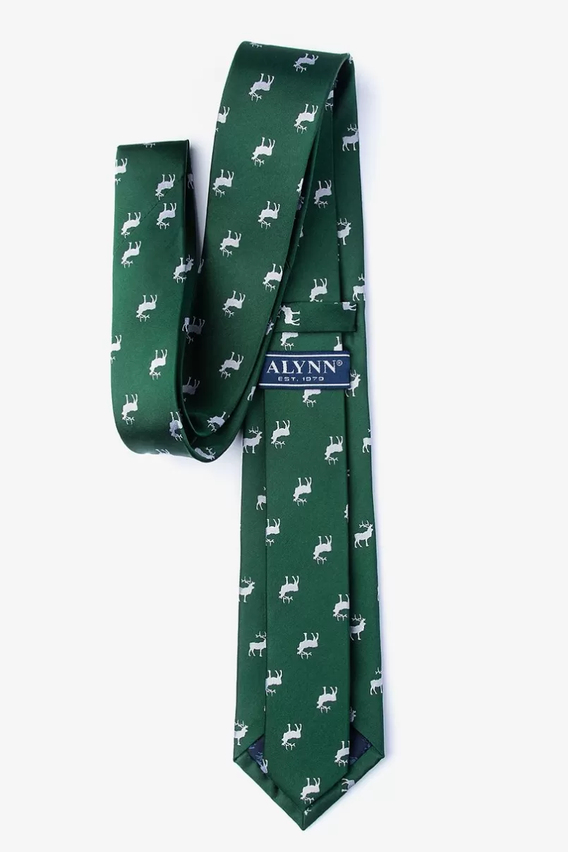 Ties Majestic Elk Dark Green Extra Long Tie DarkGreen Clearance