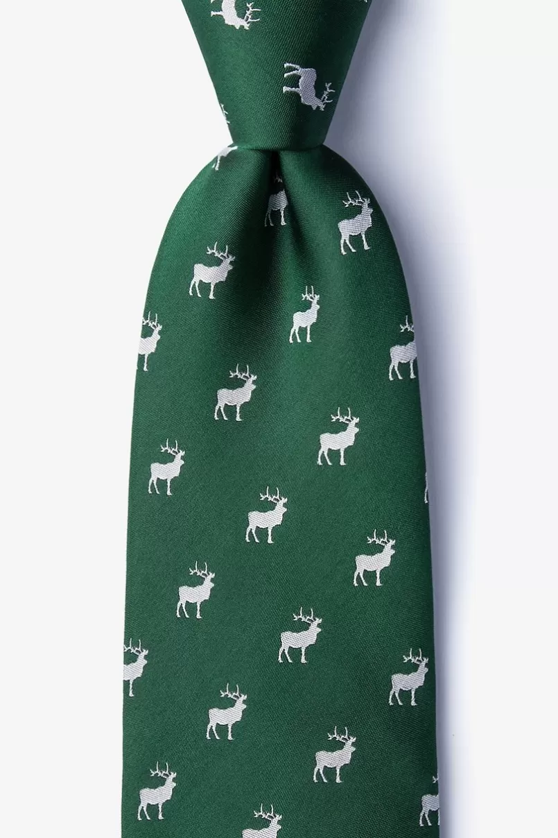 Ties Majestic Elk Dark Green Tie DarkGreen Discount