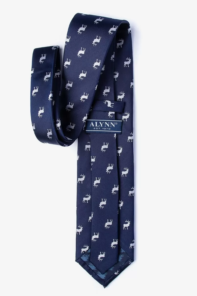 Ties Majestic Elk Navy Blue Tie NavyBlue Cheap