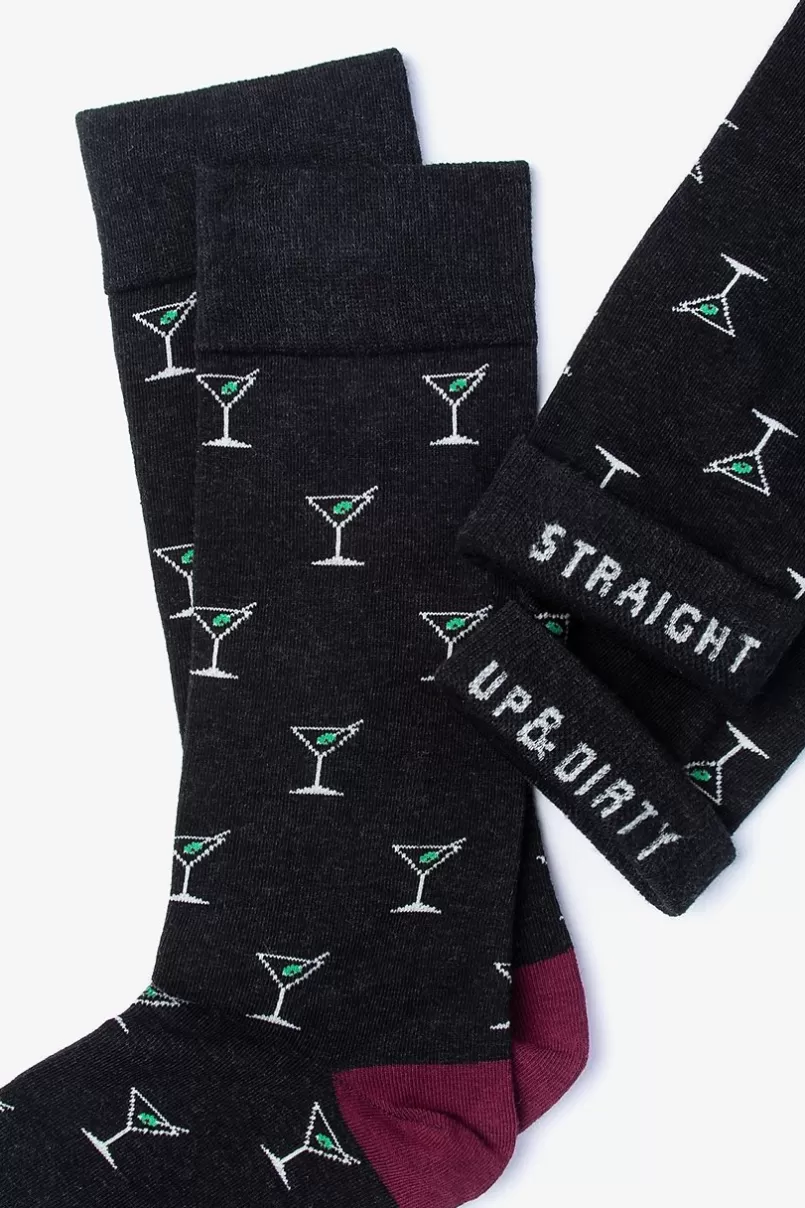 Ties Martini Black Sock Flash Sale