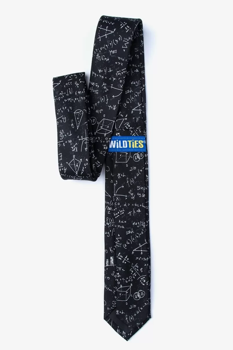 Ties Math Equations Skinny Tie Black Cheap