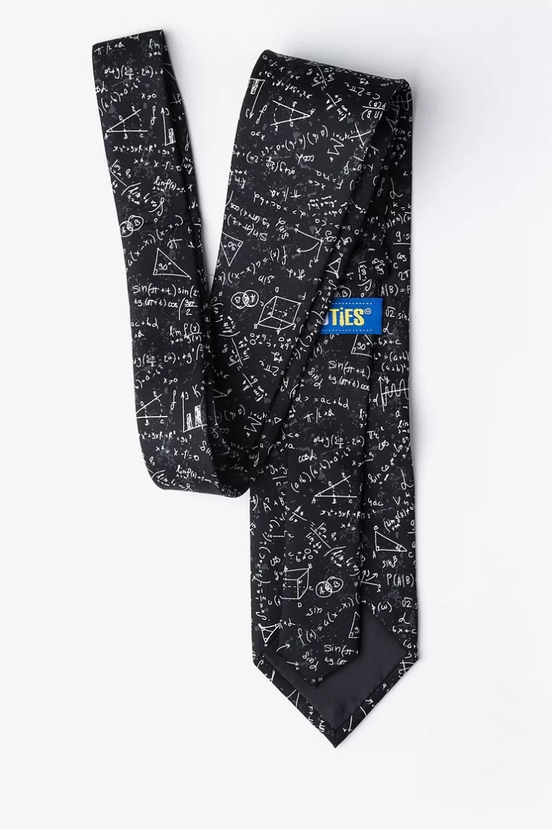 Ties Math Equations Tie Black Fashion