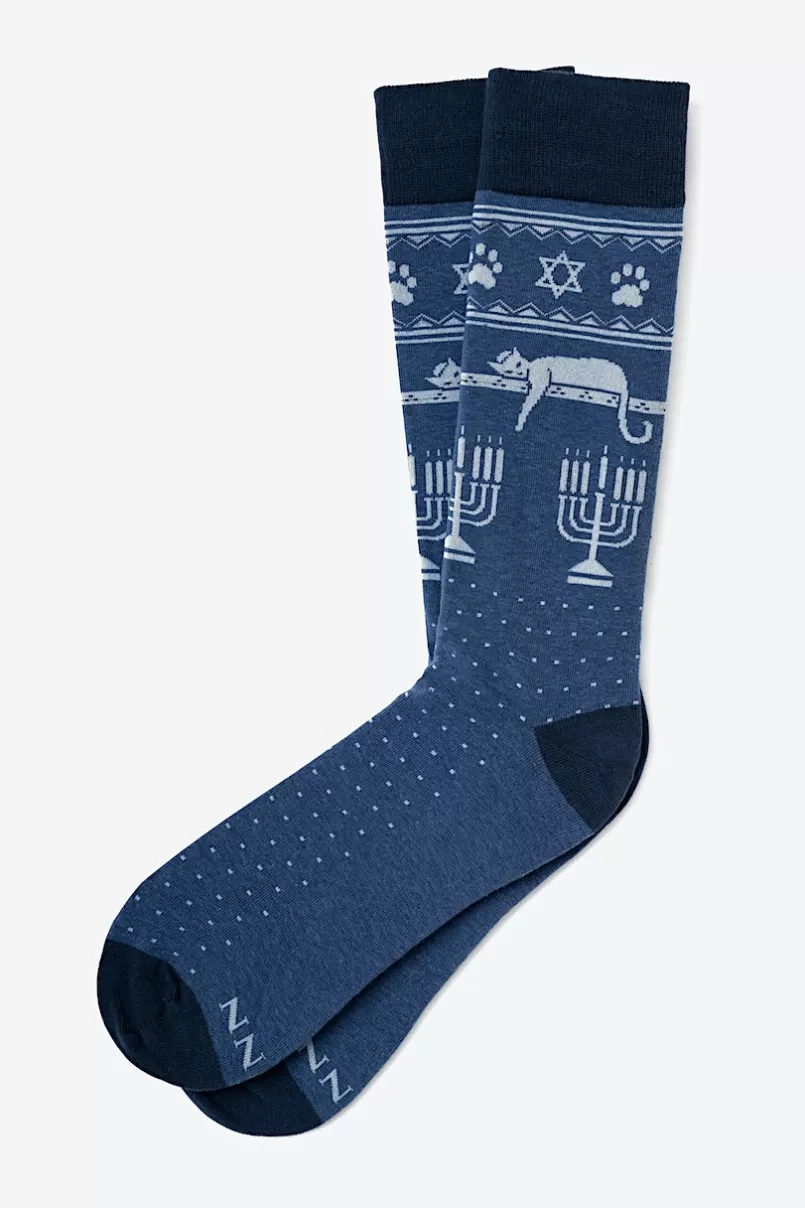 Ties Mazel Tov Navy Blue Sock Cheap