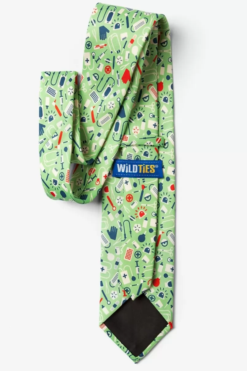 Ties Medical Supplies Lime Green Tie Hot
