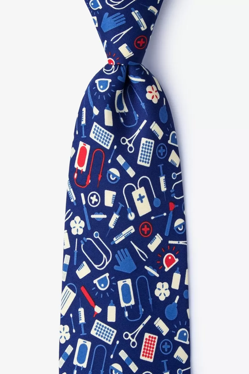 Ties Medical Supplies Navy Blue Tie Online