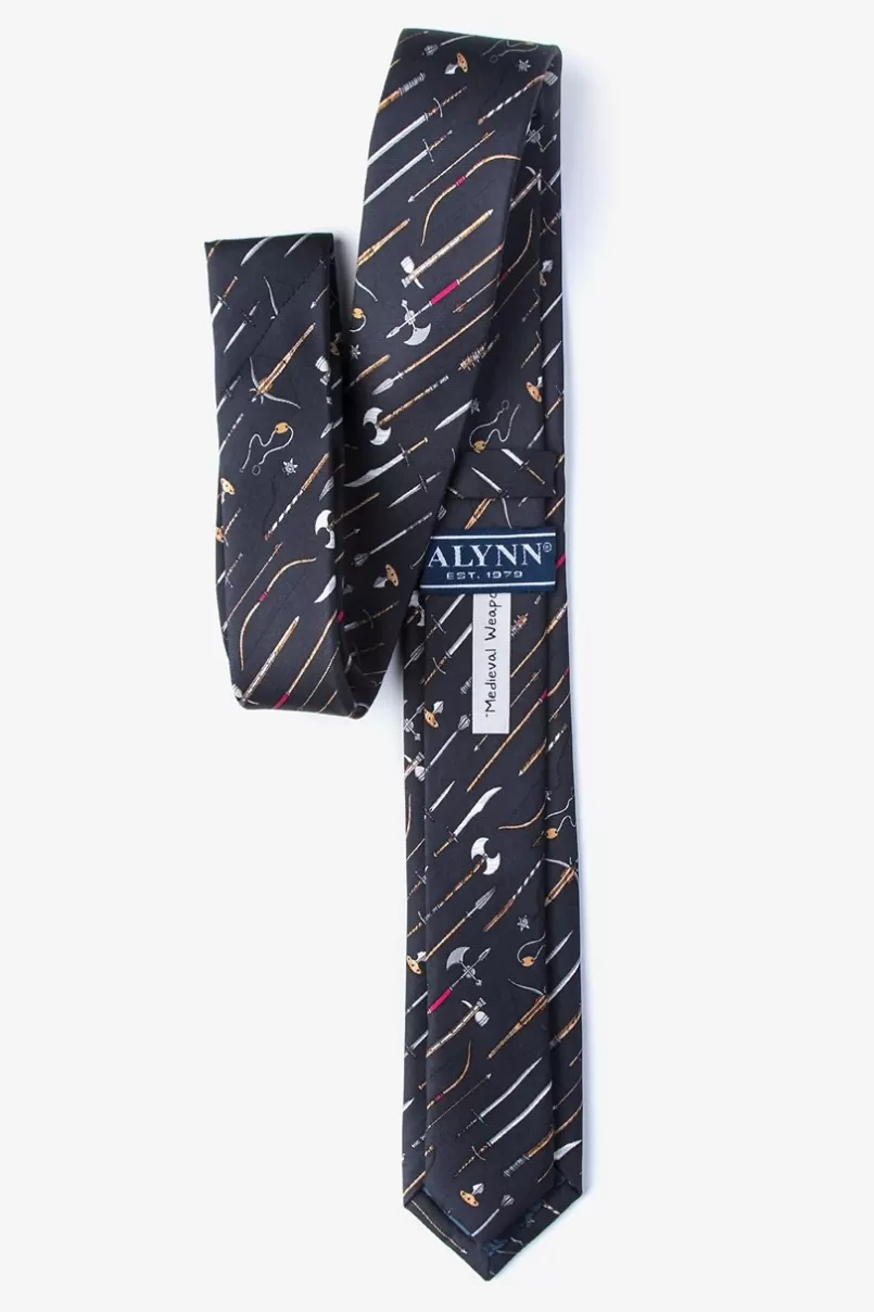 Ties Medieval Weaponry Black Skinny Tie Best Sale