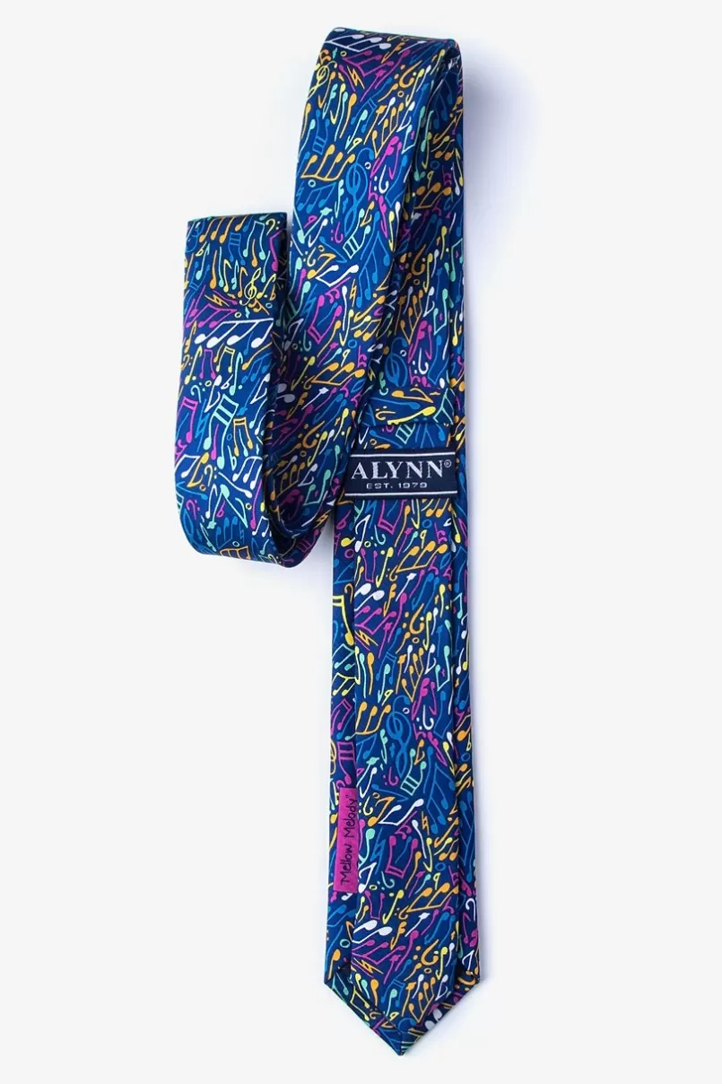 Ties Mellow Melody Navy Blue Skinny Tie Online