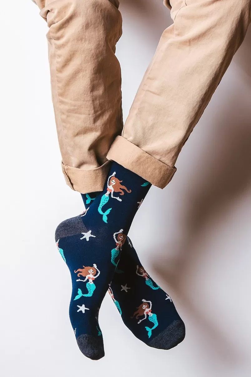 Ties Mermaid Navy Blue Sock NavyBlue Best Sale