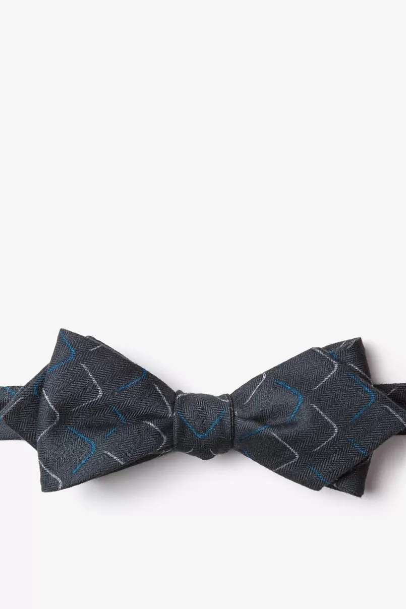 Ties Mesa Diamond Tip Bow Tie Blue New