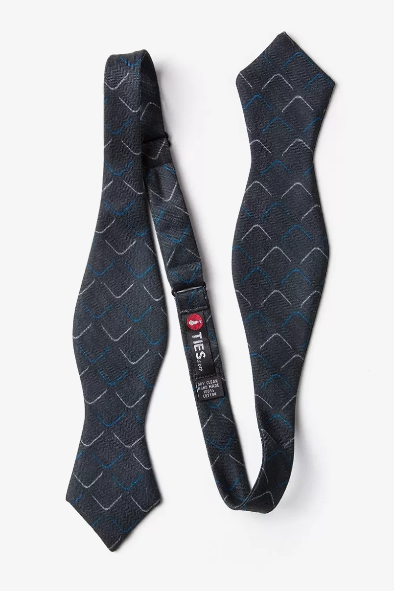 Ties Mesa Diamond Tip Bow Tie Blue New