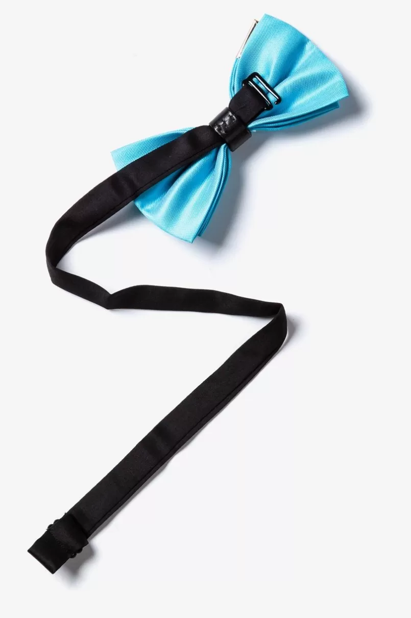 Ties Metal-Tipped Light Blue Pre-Tied Bow Tie LightBlue Shop