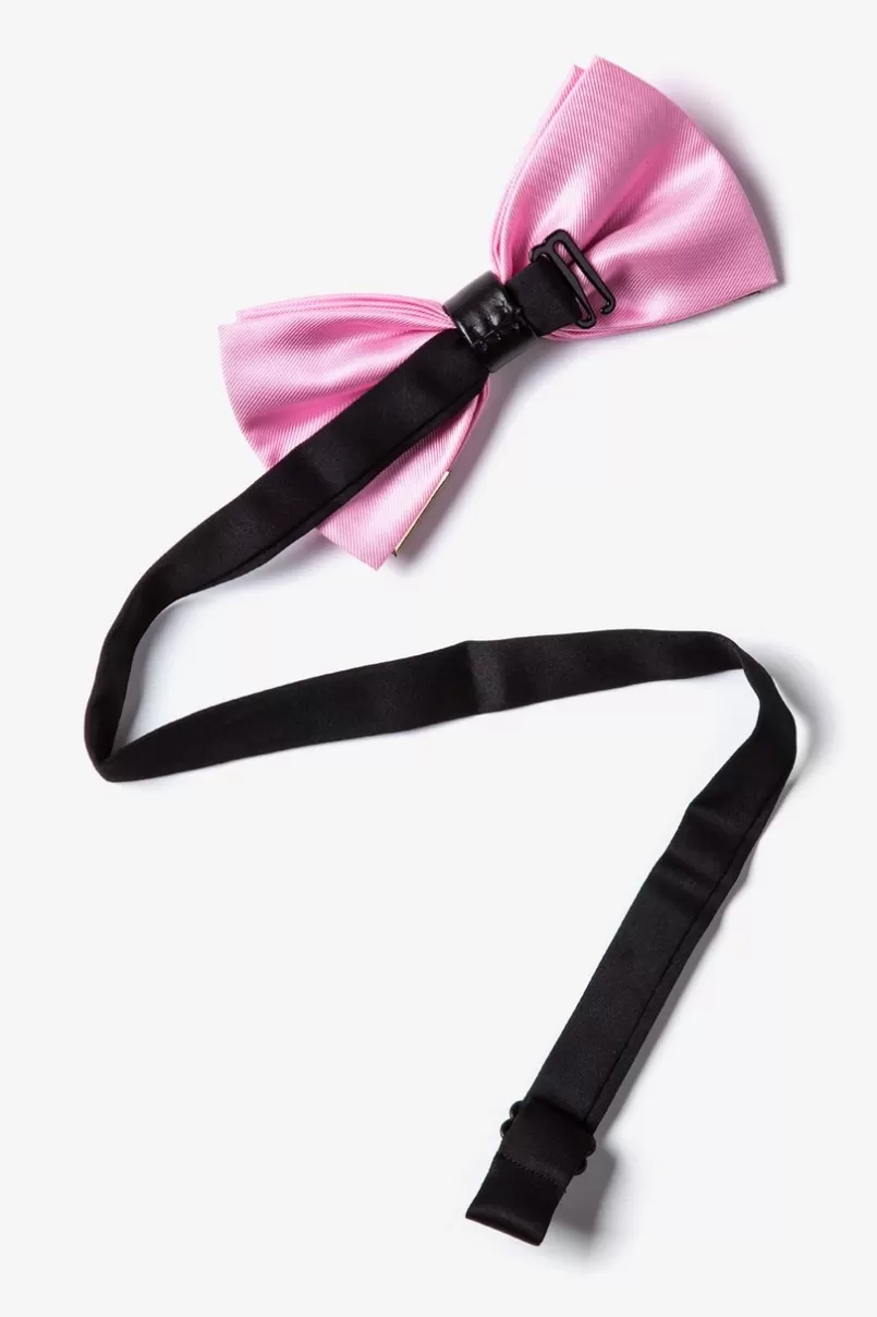 Ties Metal-Tipped Light Pink Pre-Tied Bow Tie LightPink Discount