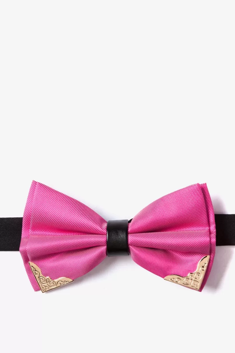 Ties Metal-Tipped Pre-Tied Bow Tie Pink Shop