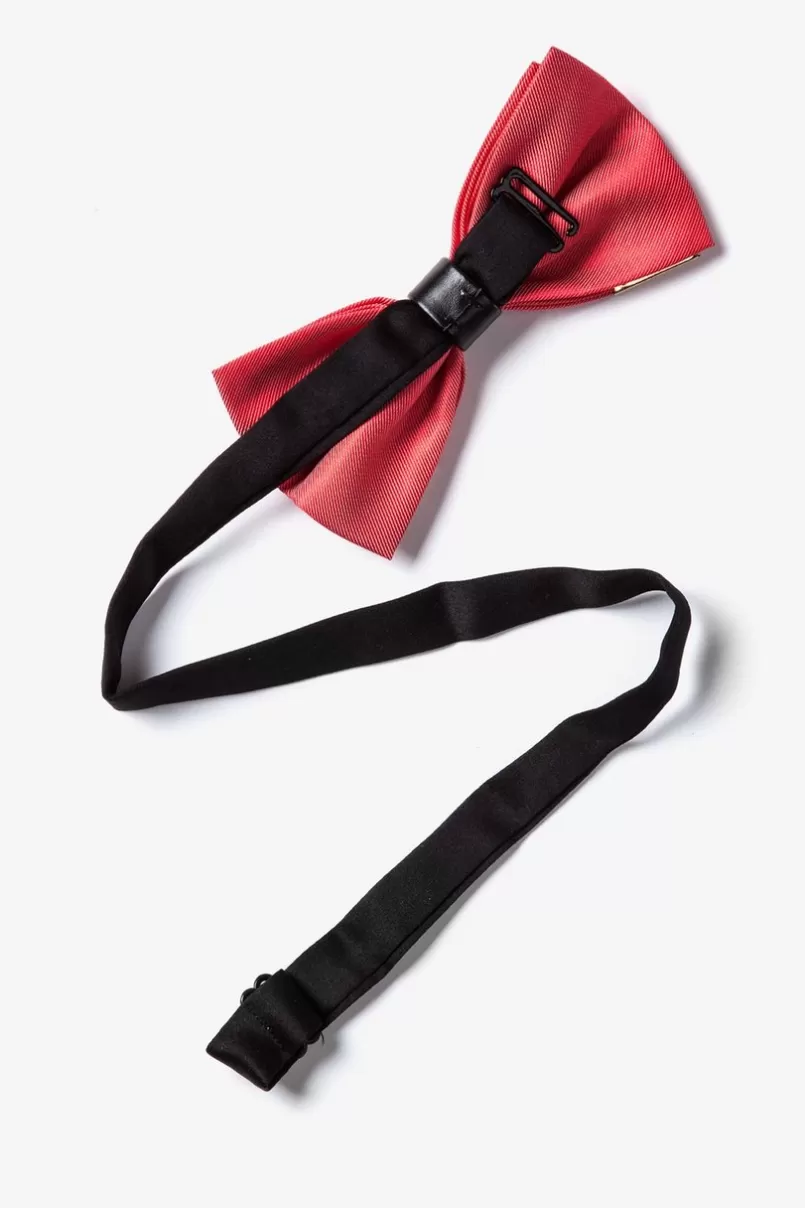 Ties Metal-Tipped Pre-Tied Bow Tie Salmon Flash Sale