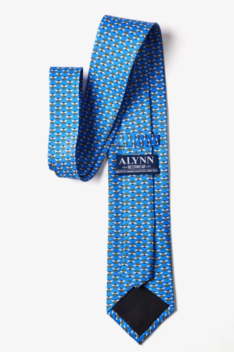 Ties Micro Bees Tie Blue Best Sale