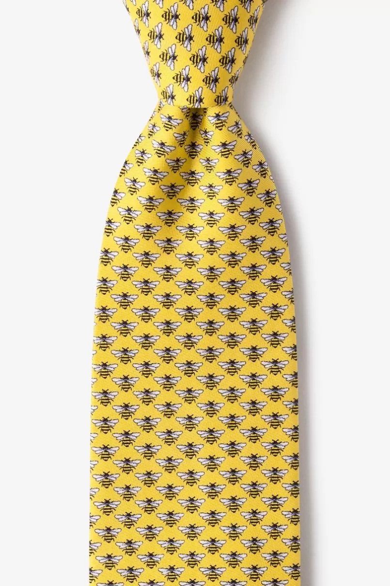 Ties Micro Bees Tie Yellow Fashion