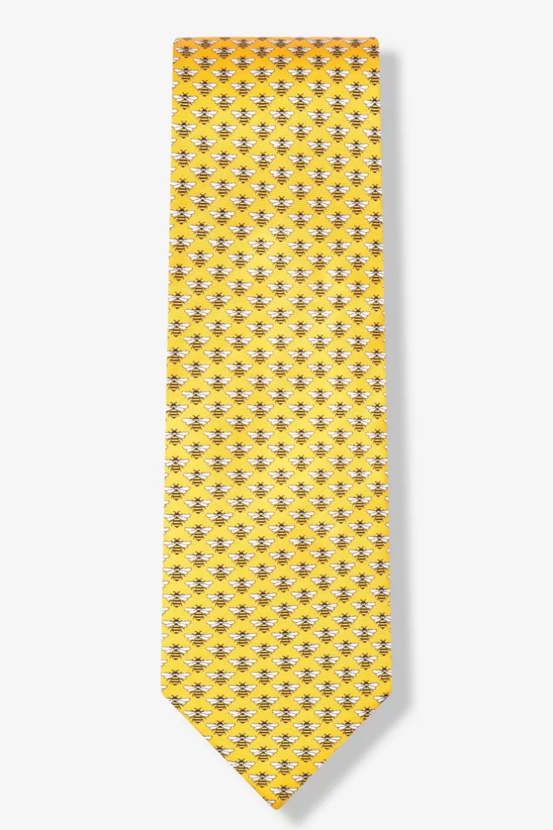 Ties Micro Bees Tie Yellow Fashion