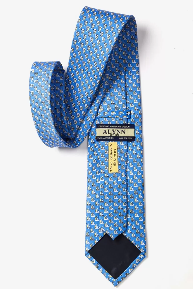 Ties Micro Sailboats Blue Tie Clearance
