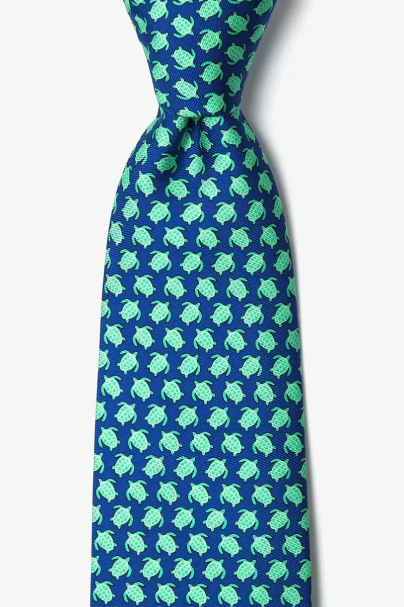 Ties Micro Sea Turtles Navy Blue Tie Best
