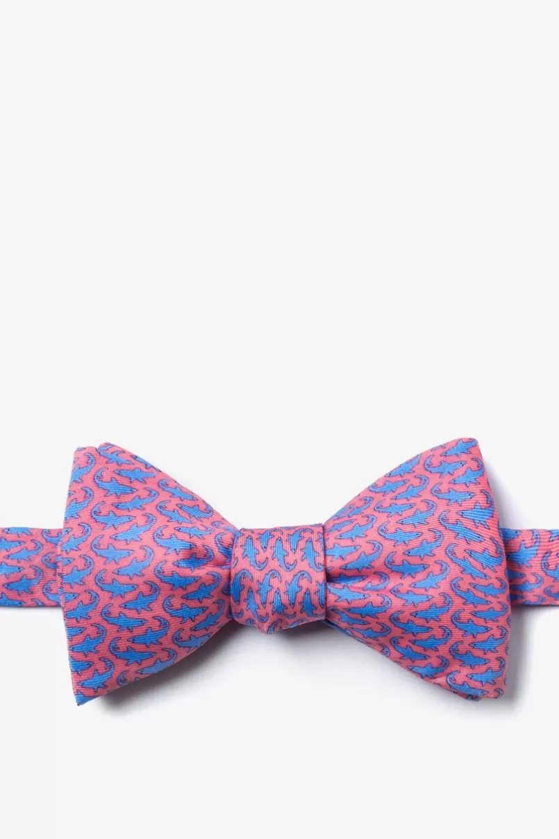 Ties Micro Sharks Self-Tie Bow Tie Pink Outlet
