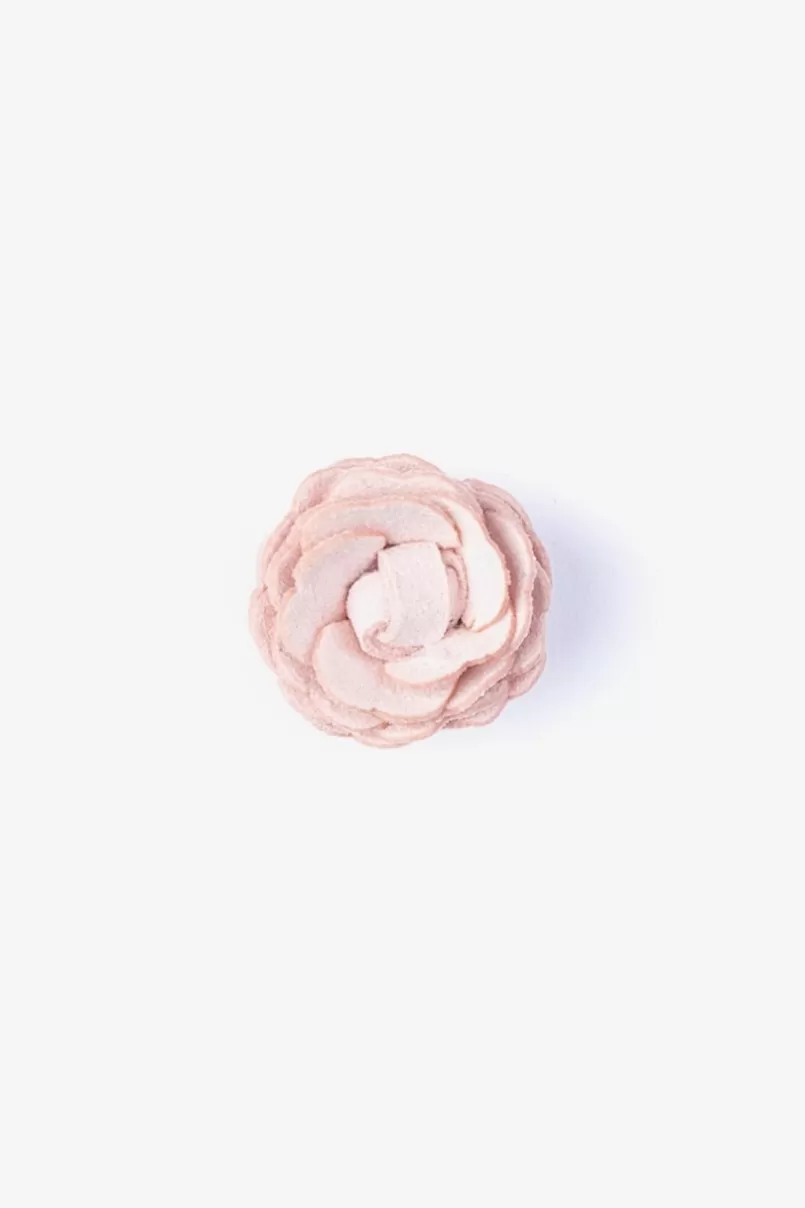 Ties Mini Flower Lapel Pin Peach Outlet