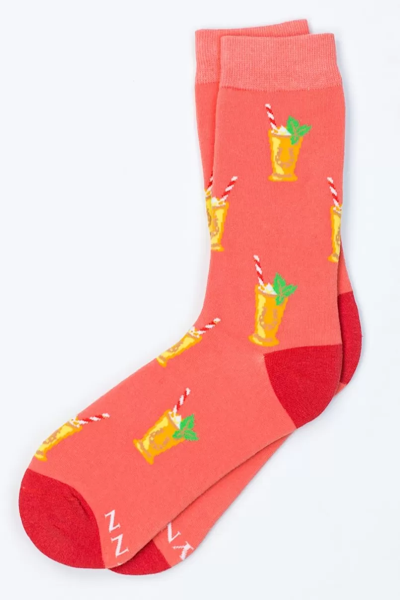 Ties Mint Julep Please Women's Sock Coral Flash Sale