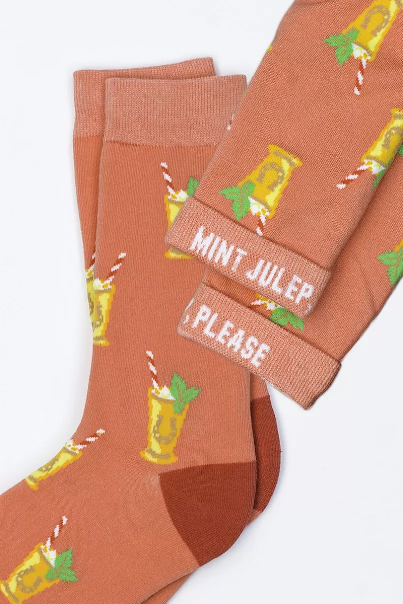 Ties Mint Julep Please Women's Sock Coral Flash Sale