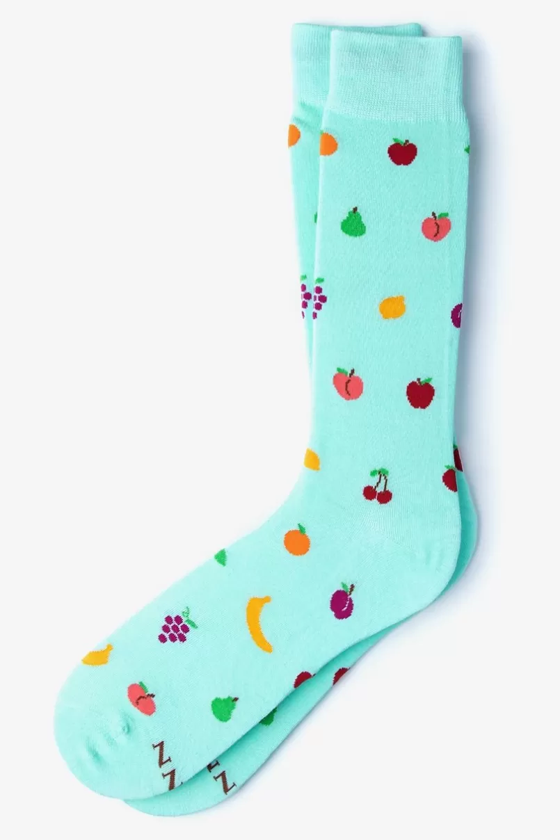 Ties Mixed Fruit Light Blue Sock LightBlue New