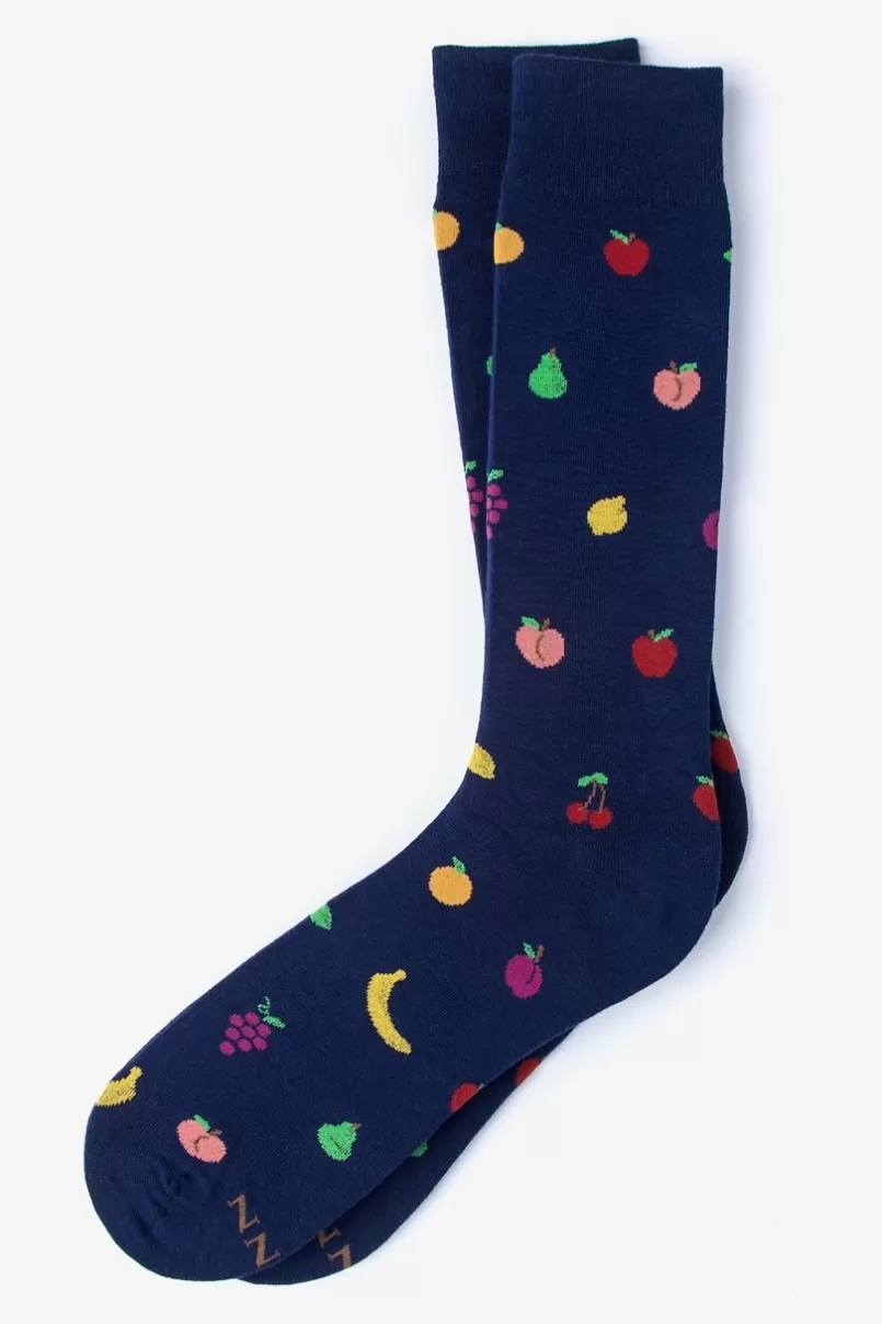 Ties Mixed Fruit Navy Blue Sock NavyBlue Best Sale