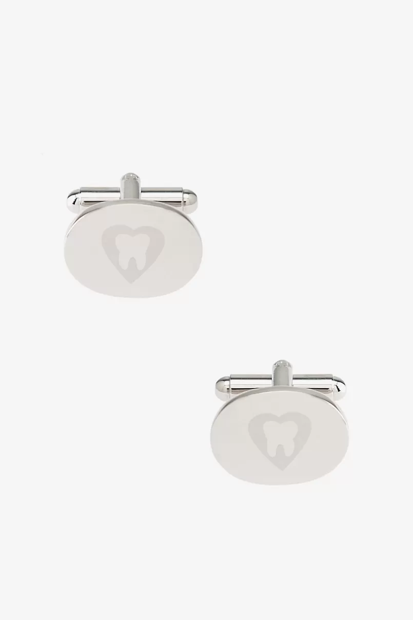 Ties Molar Love Silver Cufflinks Store