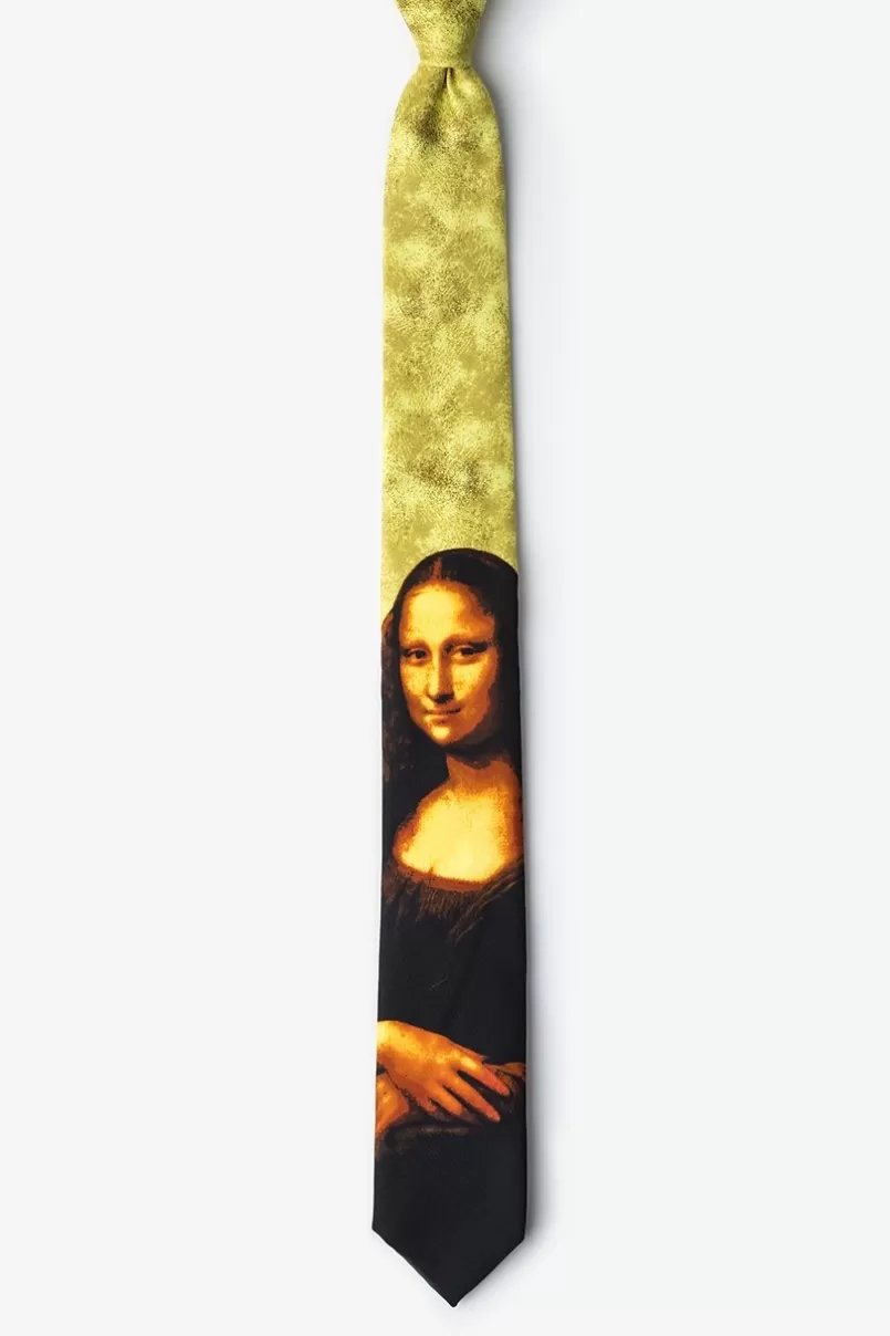 Ties Mona Lisa Yellow Skinny Tie Store