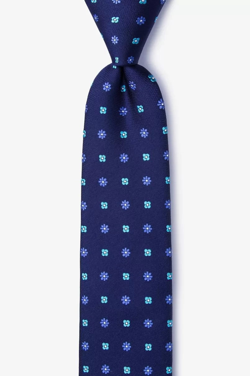 Ties Monkey Navy Blue Skinny Tie NavyBlue Discount