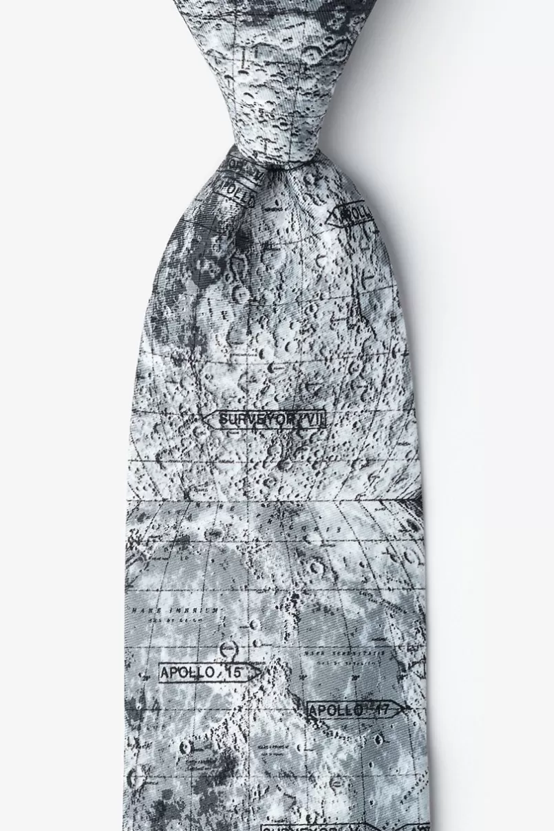 Ties Moon Landing Gray Tie Best Sale