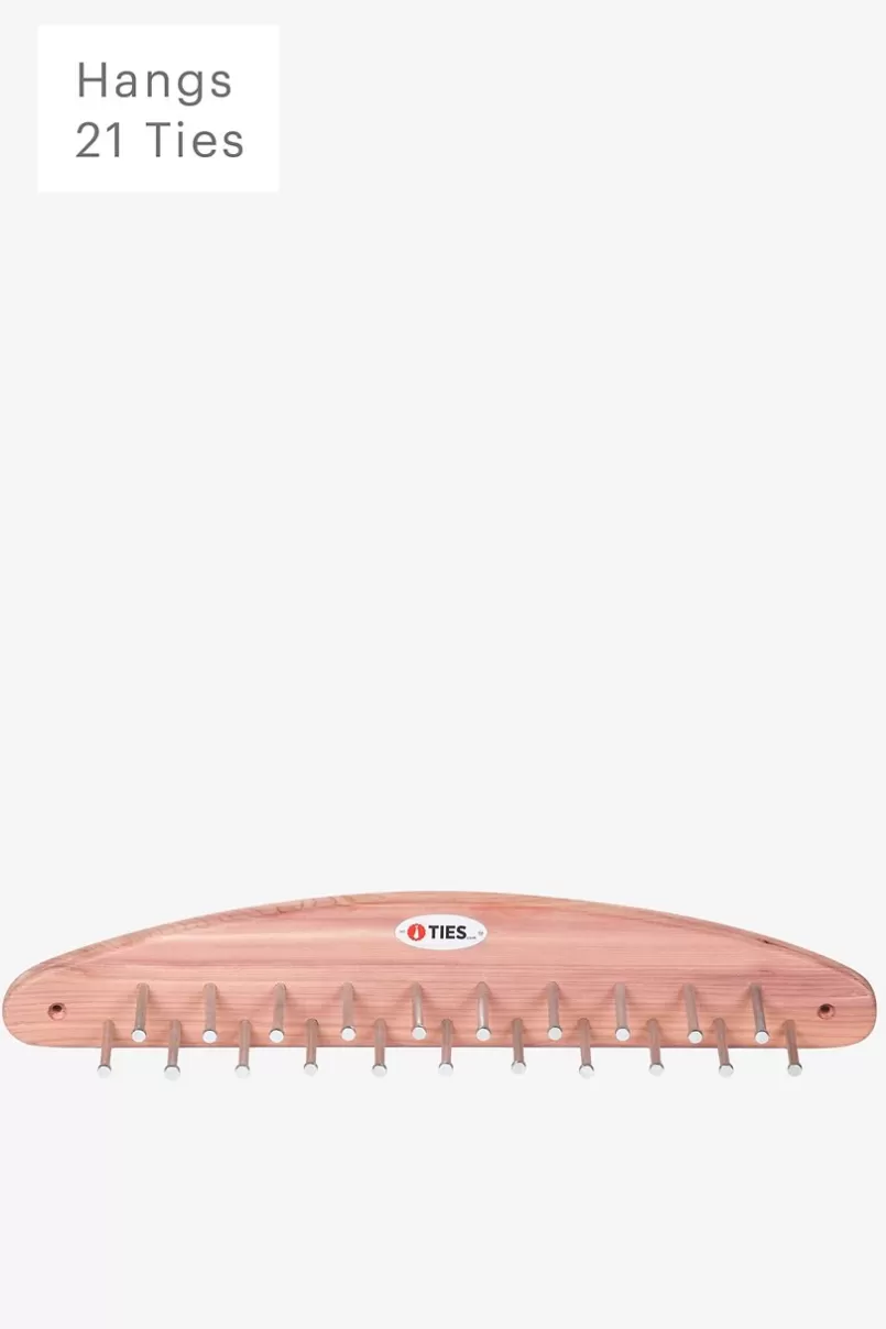 Ties Mounted Cedar Wood Tie Rack Shop