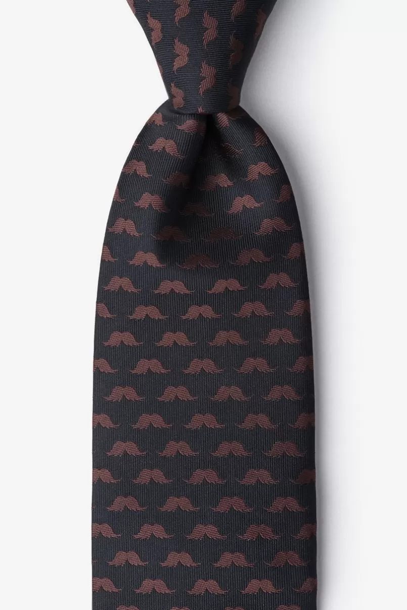 Ties Mustache Repeat Extra Long Tie Black Outlet