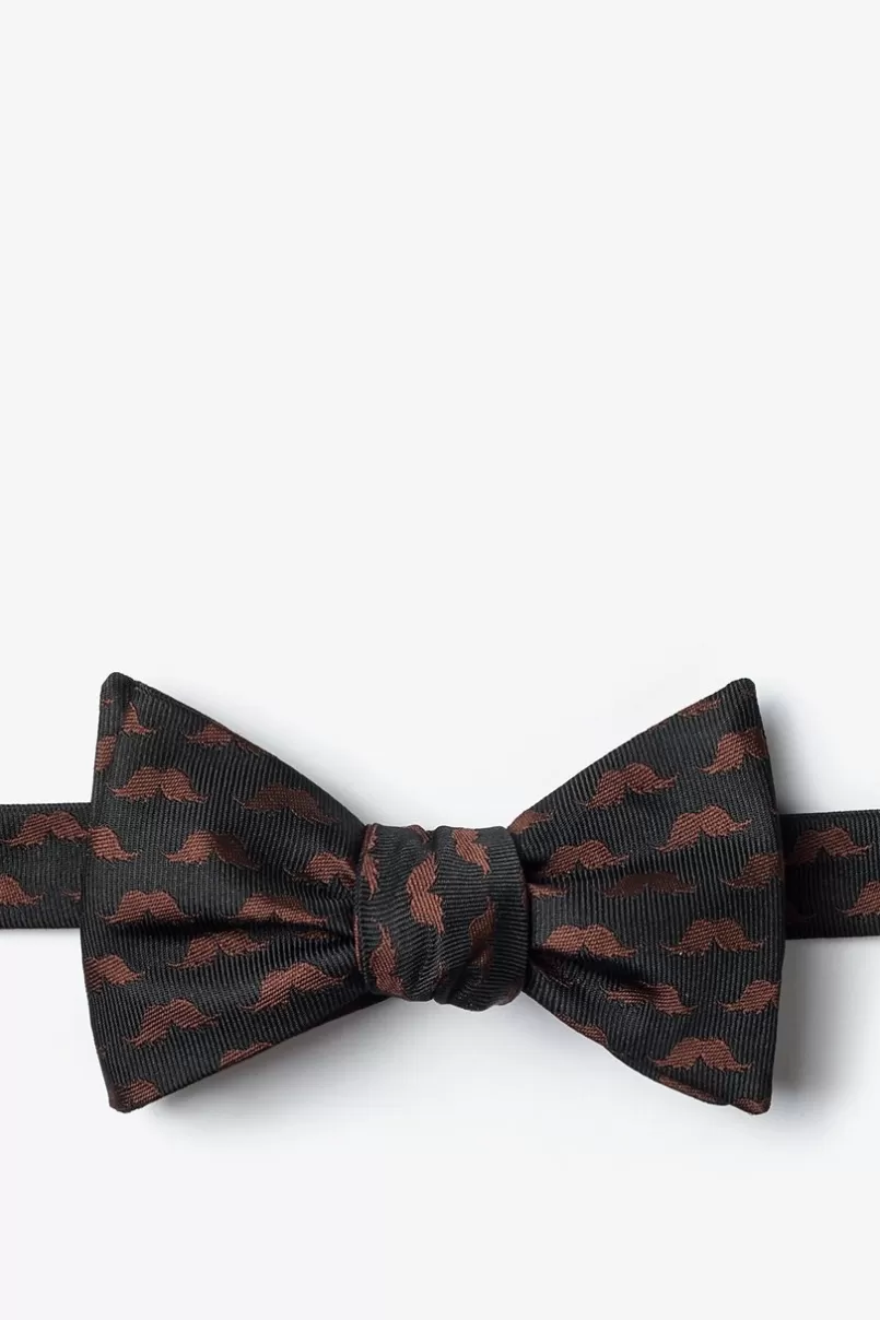 Ties Mustache Repeat Black Self-Tie Bow Tie Store