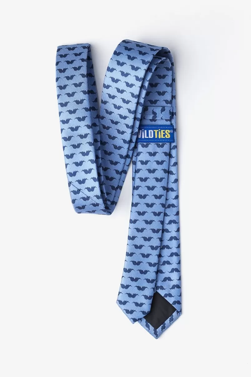 Ties Mustache Repeat Sky Blue Skinny Tie SkyBlue Cheap