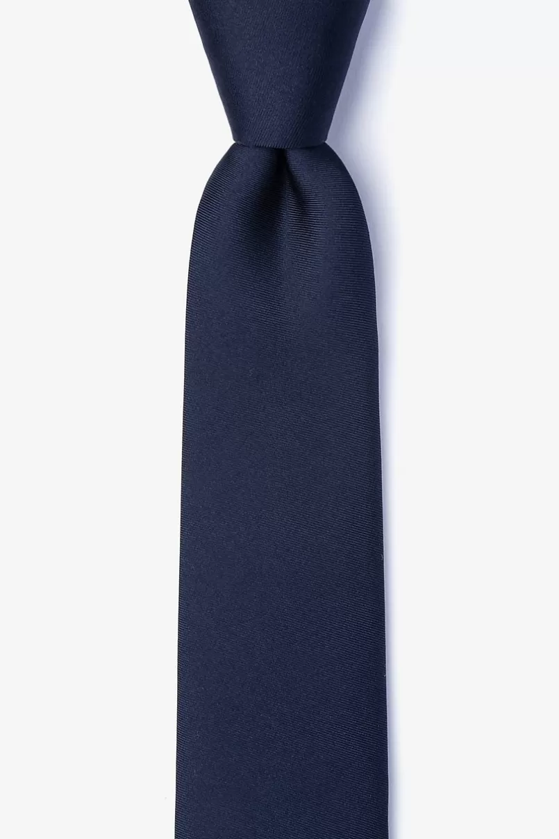 Ties Navy Blue Skinny Tie NavyBlue Discount
