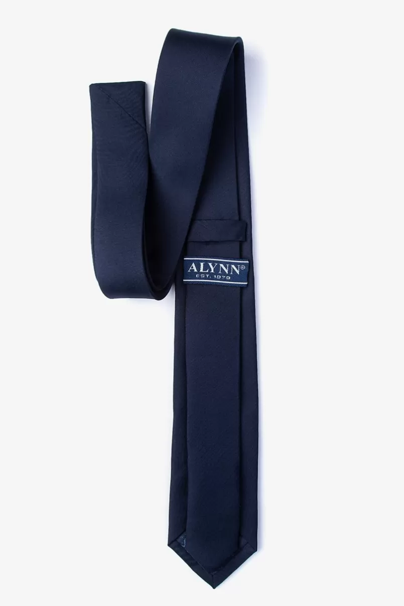 Ties Navy Blue Skinny Tie NavyBlue Discount