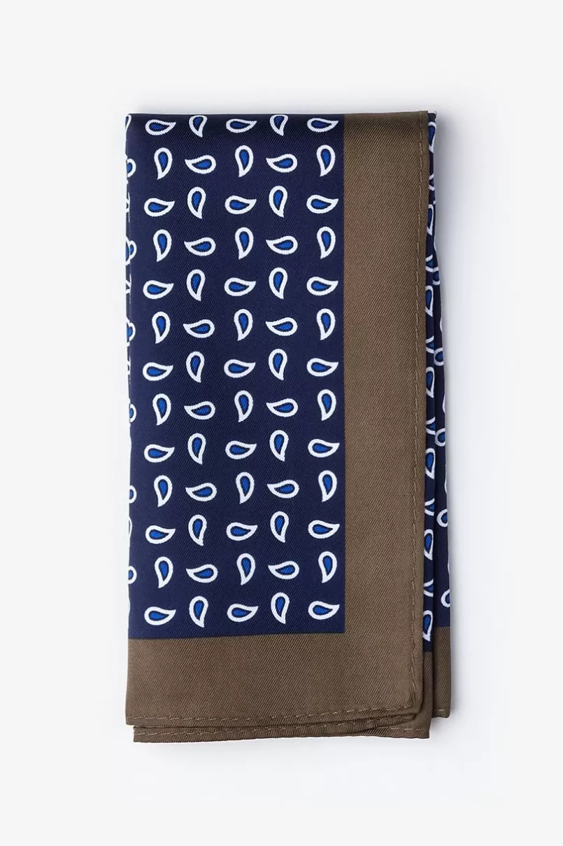 Ties Neil Navy Blue Pocket Square NavyBlue Hot