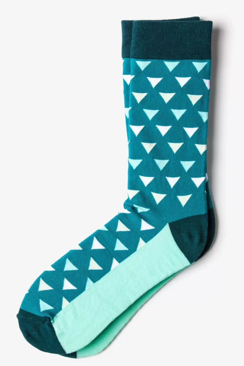 Ties Newport Aqua Sock Aqua&Teal Sale