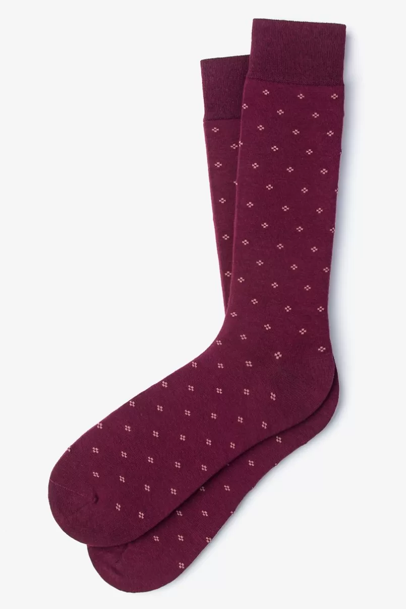 Ties Newton Sock Burgundy Sale