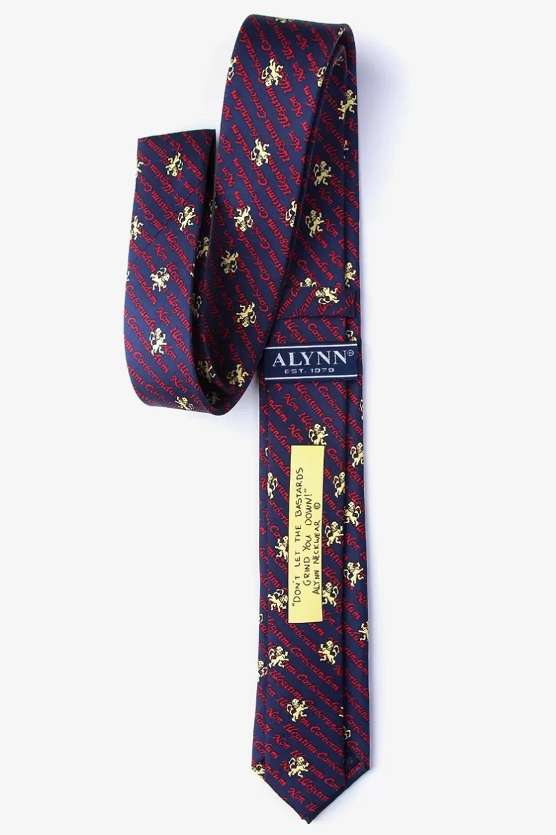 Ties Non Illegitimi Carborundum Navy Blue Skinny Tie Clearance