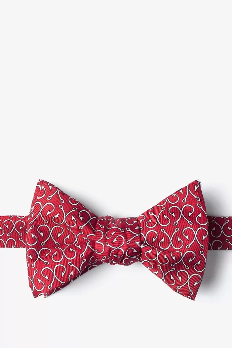 Ties Off the Hook Red Self-Tie Bow Tie Outlet