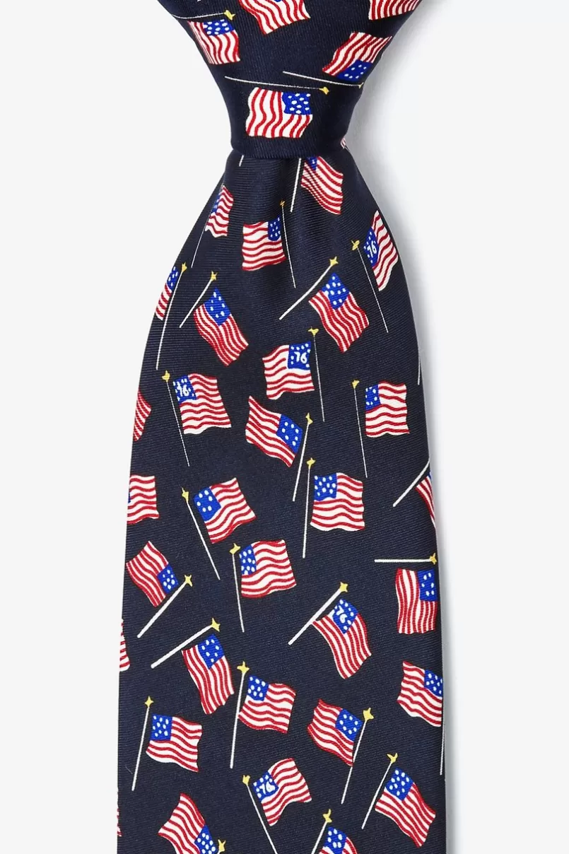 Ties Old Glory Navy Blue Tie Flash Sale