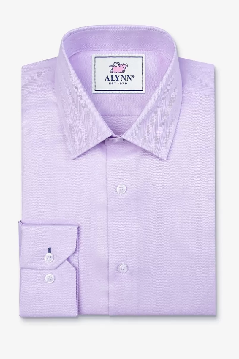 Ties Oliver Herringbone Dress Shirt Purple Hot